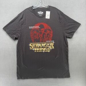 Netflix Stranger Things T-Shirt XXL Monsters Are Real Hawkins Heroes Graphic BLK